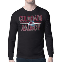 Colorado Avalanche Starter Mesh Look Team Name Long Sleeve T-Shirt - Black - NHL 202296717