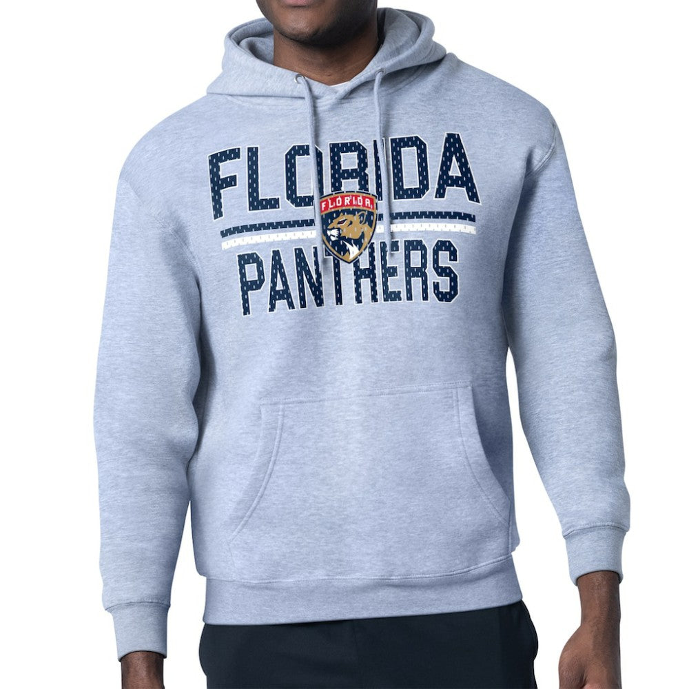 Florida Panthers Starter Mesh Look Team Name Logo Tri-Blend Pullover Hoodie - Heather Gray - NHL 202296766