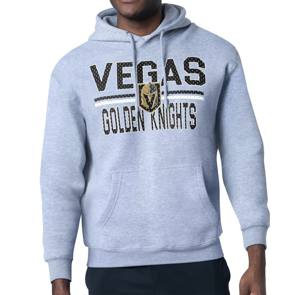 Vegas Golden Knights Starter Mesh Look Team Name Logo Tri-Blend Pullover Hoodie - Heather Gray - NHL 202296780