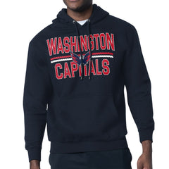 Washington Capitals Starter Mesh Look Team Name Logo Tri-Blend Pullover Hoodie - Navy - NHL 202296793