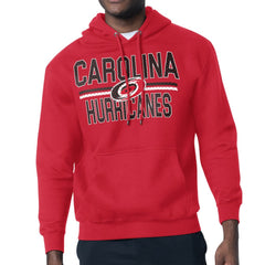 Carolina Hurricanes Starter Mesh Look Team Name Logo Tri-Blend Pullover Hoodie - Red - NHL 202296801
