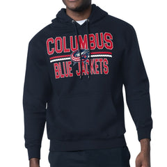 Columbus Blue Jackets Starter Mesh Look Team Name Logo Tri-Blend Pullover Hoodie - Navy - NHL 202296808