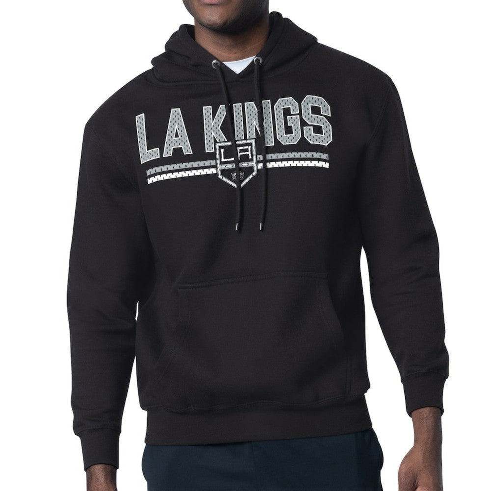 Los Angeles Kings Starter Mesh Look Team Name Logo Tri-Blend Pullover Hoodie - Black - NHL 202296823