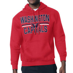 Washington Capitals Starter Mesh Look Team Name Logo Tri-Blend Pullover Hoodie - Red - NHL 202296828