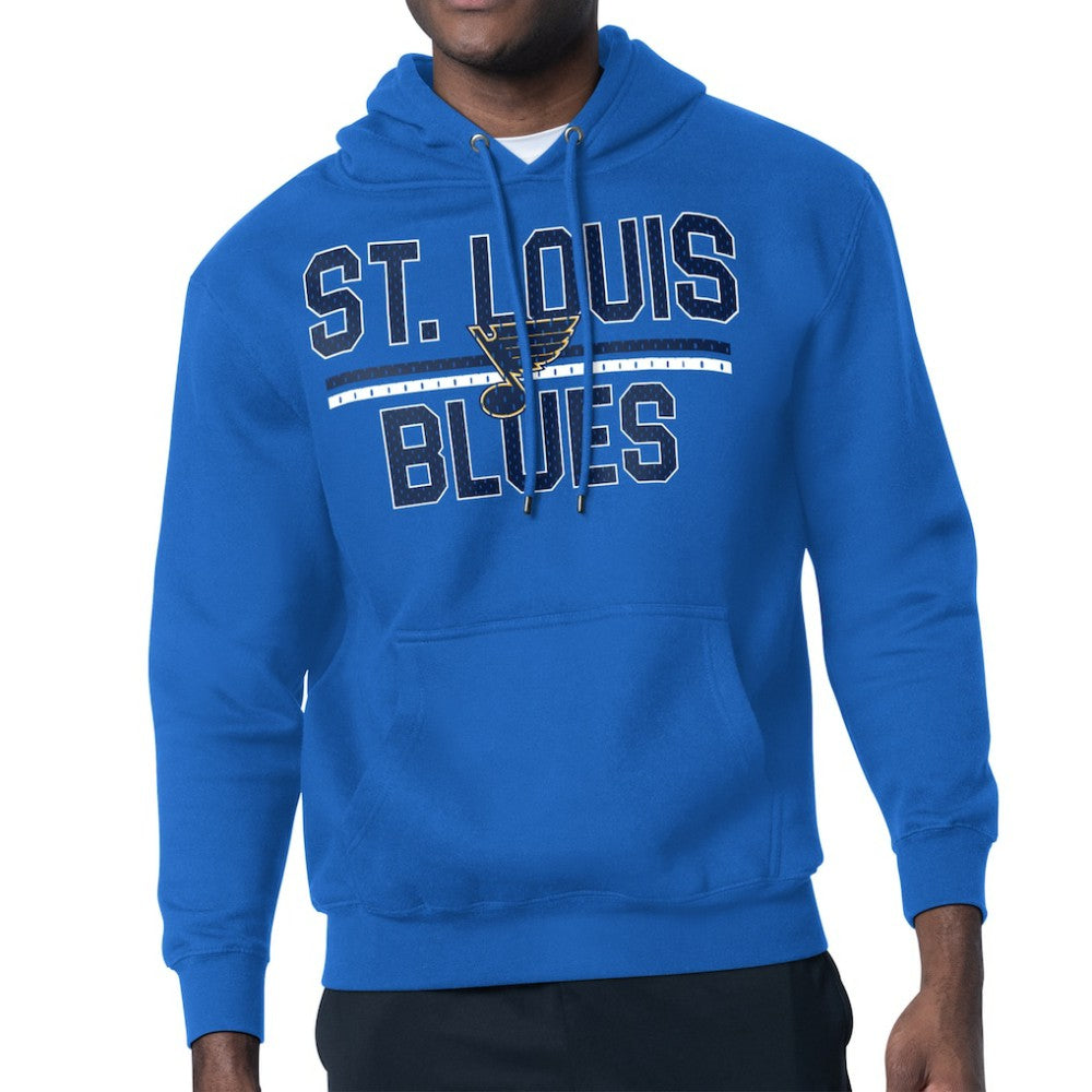 St. Louis Blues Starter Mesh Look Team Name Logo Tri-Blend Pullover Hoodie - Blue - NHL 202296841