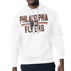 Philadelphia Flyers Starter Mesh Look Team Name Logo Tri-Blend Pullover Hoodie - White - NHL 202296855