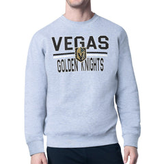 Vegas Golden Knights Starter Mesh Look Team Name Logo Pullover Sweatshirt - Heather Gray - NHL 202296896