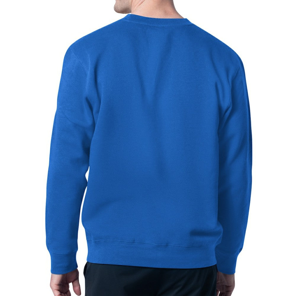 Edmonton Oilers Starter Mesh Look Team Name Logo Pullover Sweatshirt - Blue - NHL 202296919