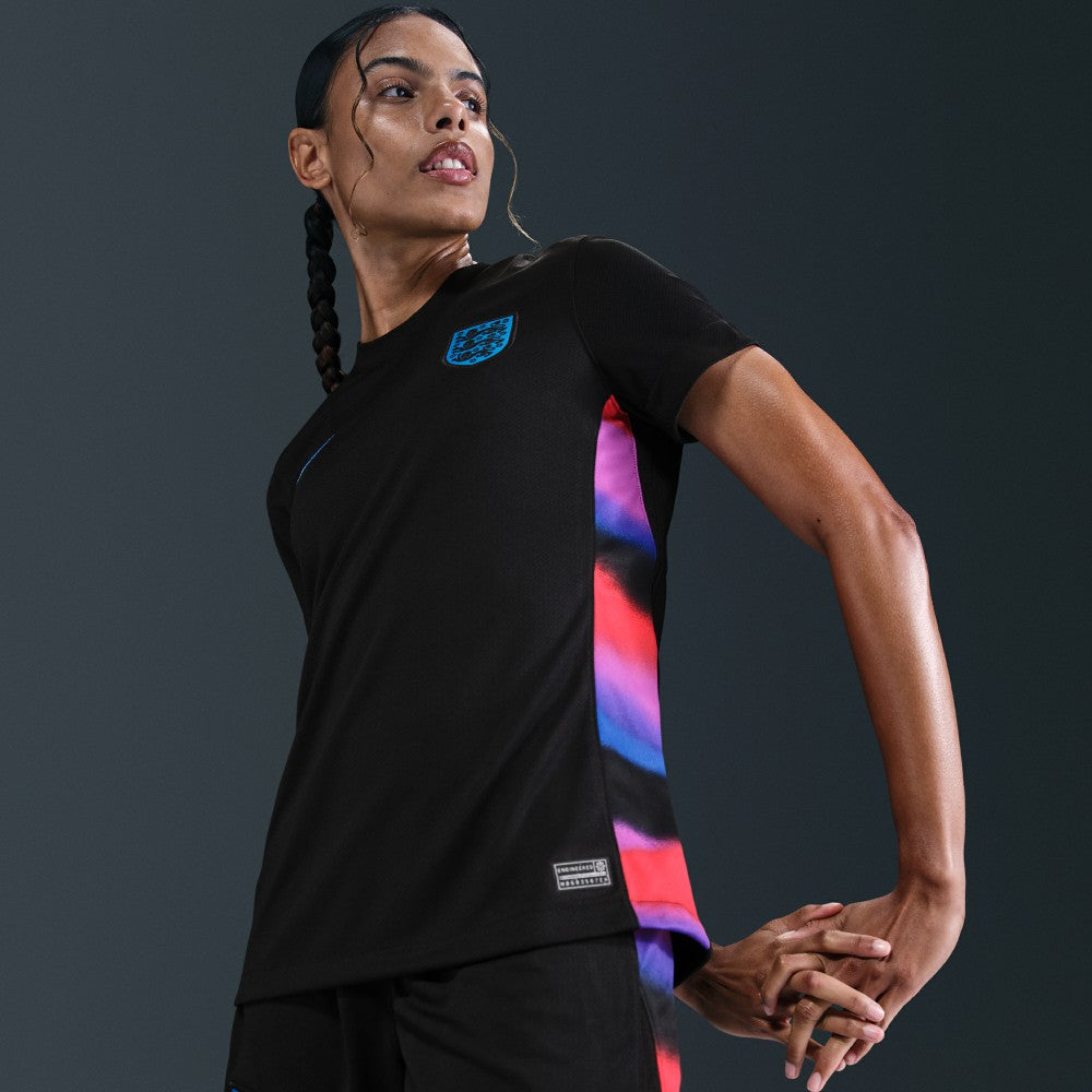 England Women's National Team Women's 2025/26 Away Replica Jersey Black - Nike