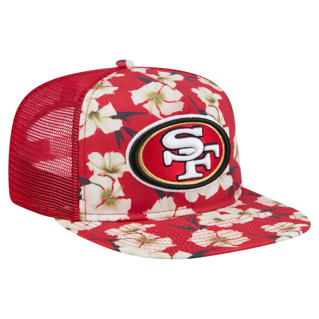 San Francisco 49ers New Era Adventure Pattern Golfer Snapback Hat Scarlet