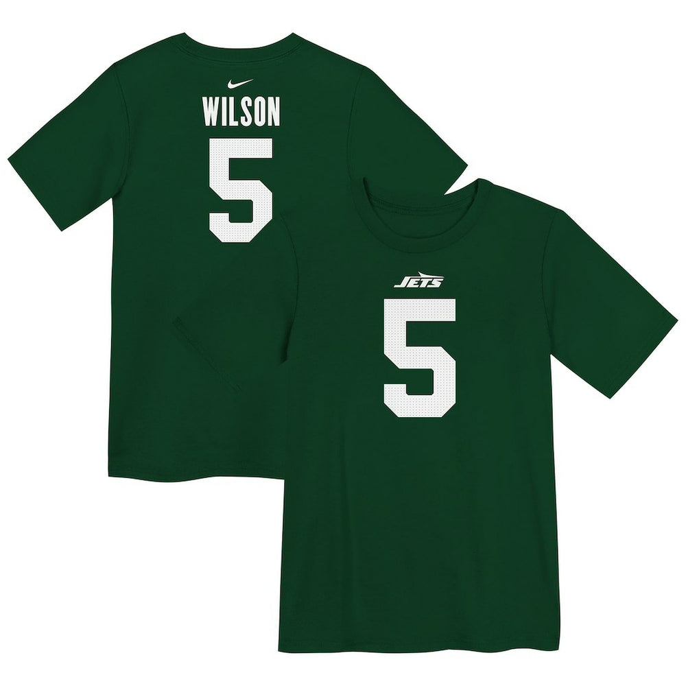 Nike Garrett Wilson New York Jets Preschool Player Name & Number T-Shirt Green