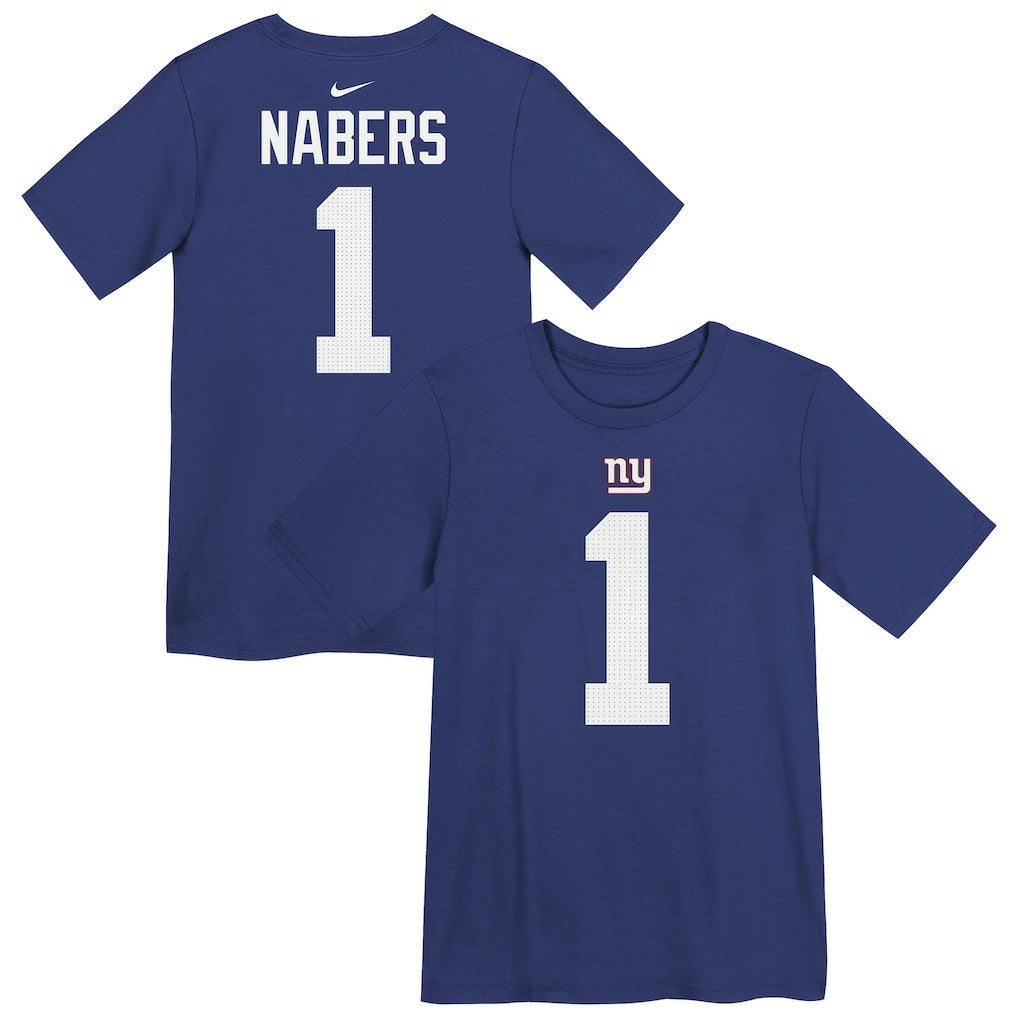 Nike Malik Nabers New York Giants Preschool Name & Number T-Shirt Royal