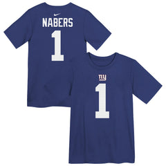 Nike Malik Nabers New York Giants Preschool Name & Number T-Shirt Royal