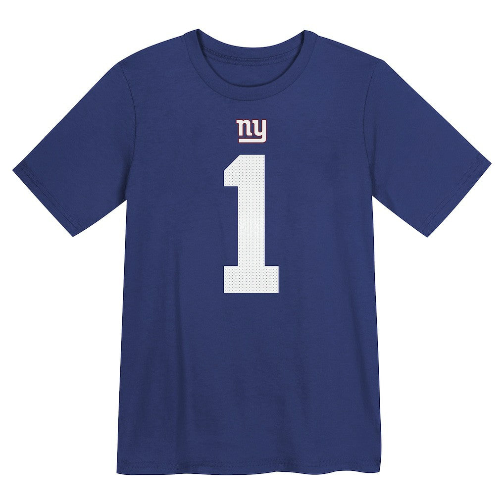 Nike Malik Nabers New York Giants Preschool Name & Number T-Shirt Royal