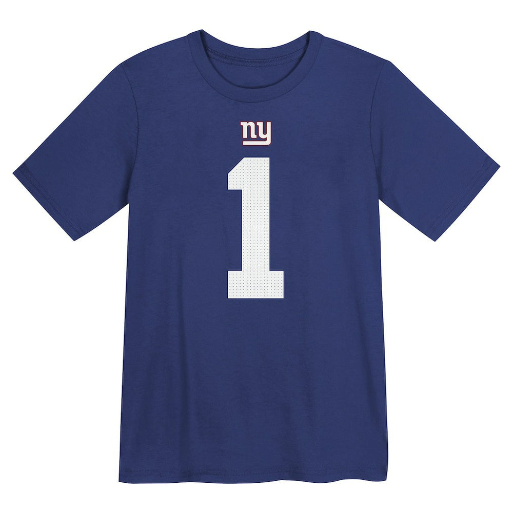 Nike Malik Nabers New York Giants Preschool Name & Number T-Shirt Royal