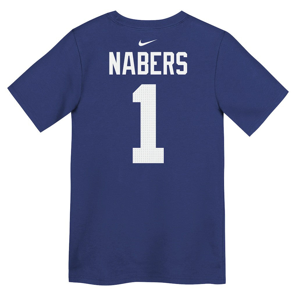 Nike Malik Nabers New York Giants Preschool Name & Number T-Shirt Royal