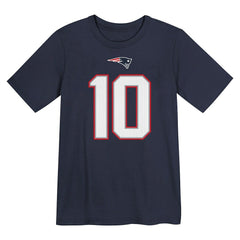 Nike Drake Maye New England Patriots Preschool Player Name & Number T-Shirt Navy
