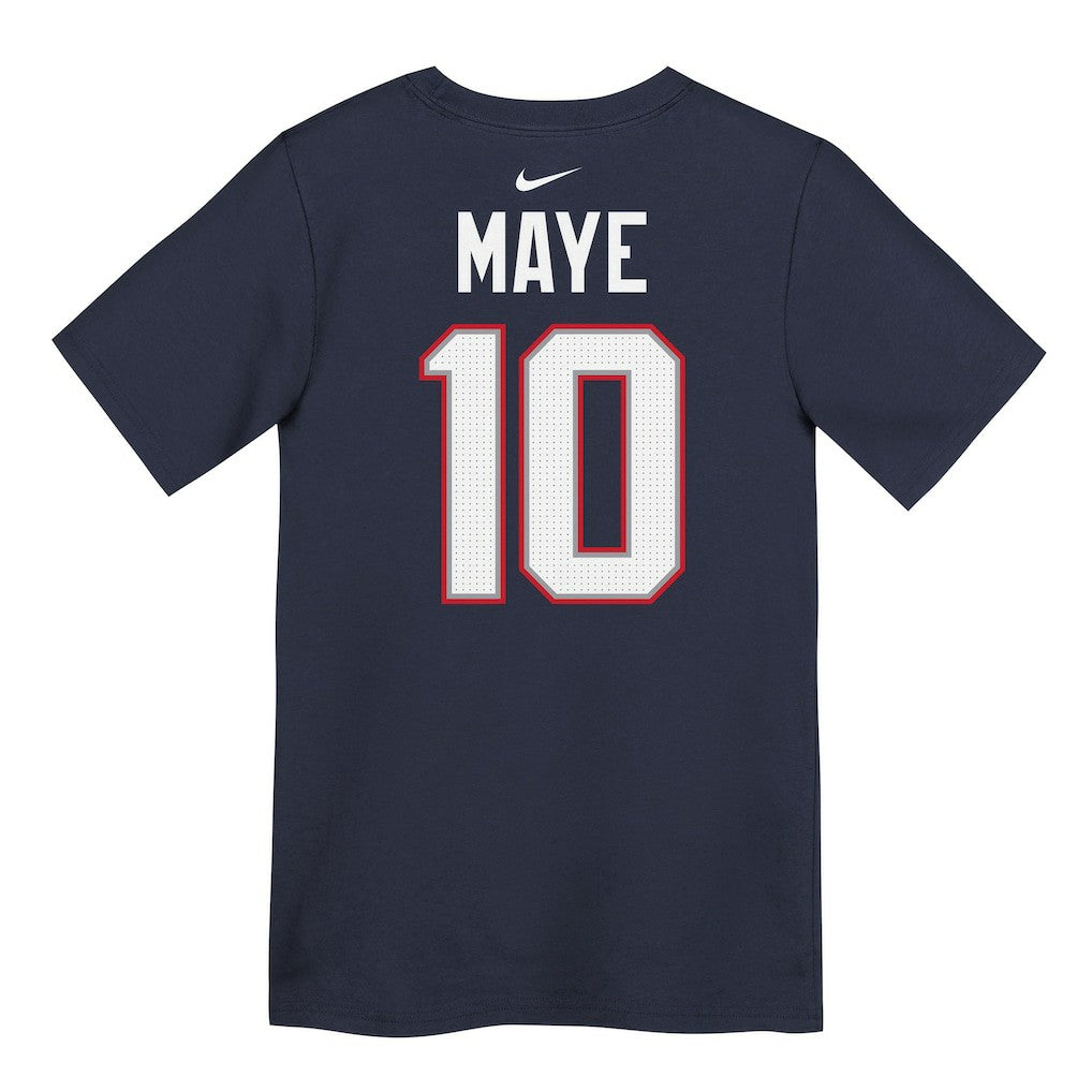 Nike Drake Maye New England Patriots Preschool Player Name & Number T-Shirt Navy
