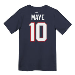 Nike Drake Maye New England Patriots Preschool Player Name & Number T-Shirt Navy