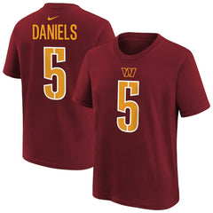 Nike Jayden Daniels Washington Commanders Preschool Player Name & Number T-Shirt Burgundy