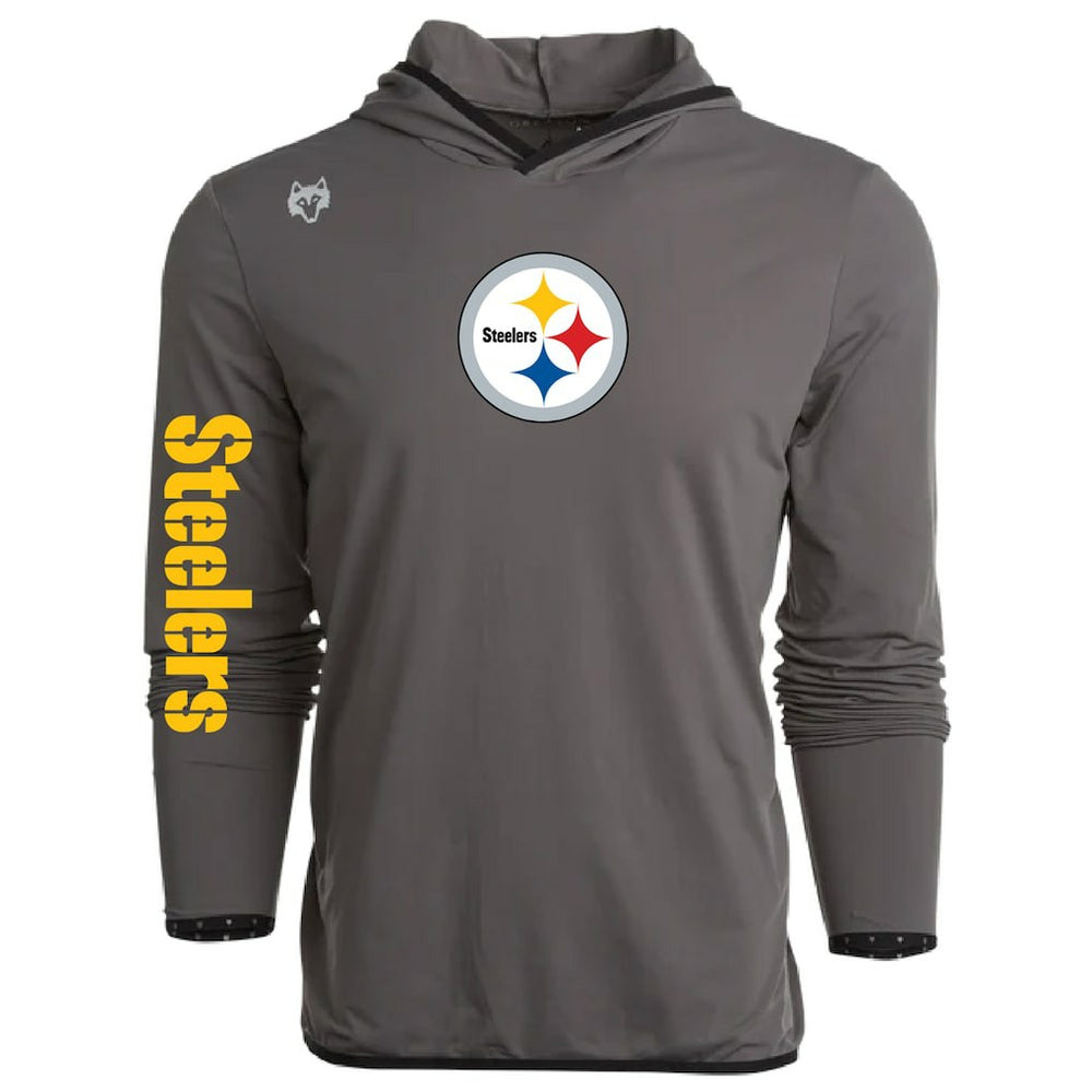 Pittsburgh Steelers Greyson Clothiers Colorado Long Sleeve Hoodie T-Shirt Gray