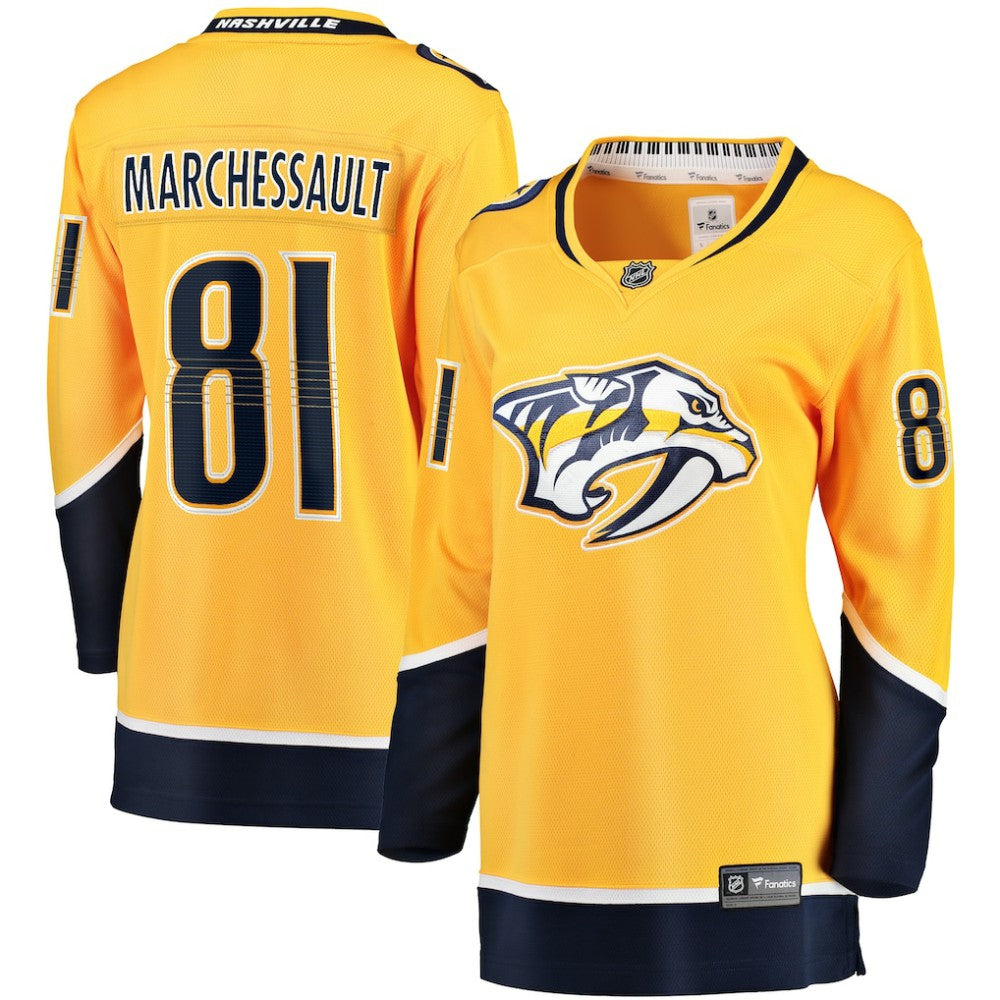 Jonathan Marchessault Nashville Predators Fanatics Women's Breakaway Jersey - Gold - NHL 202315455