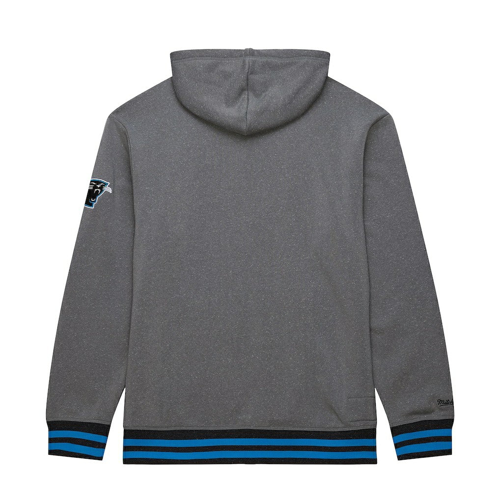 Mitchell & Ness Carolina Panthers Vintage Logo Snow Washed Fleece Pullover Hoodie Heather Gray