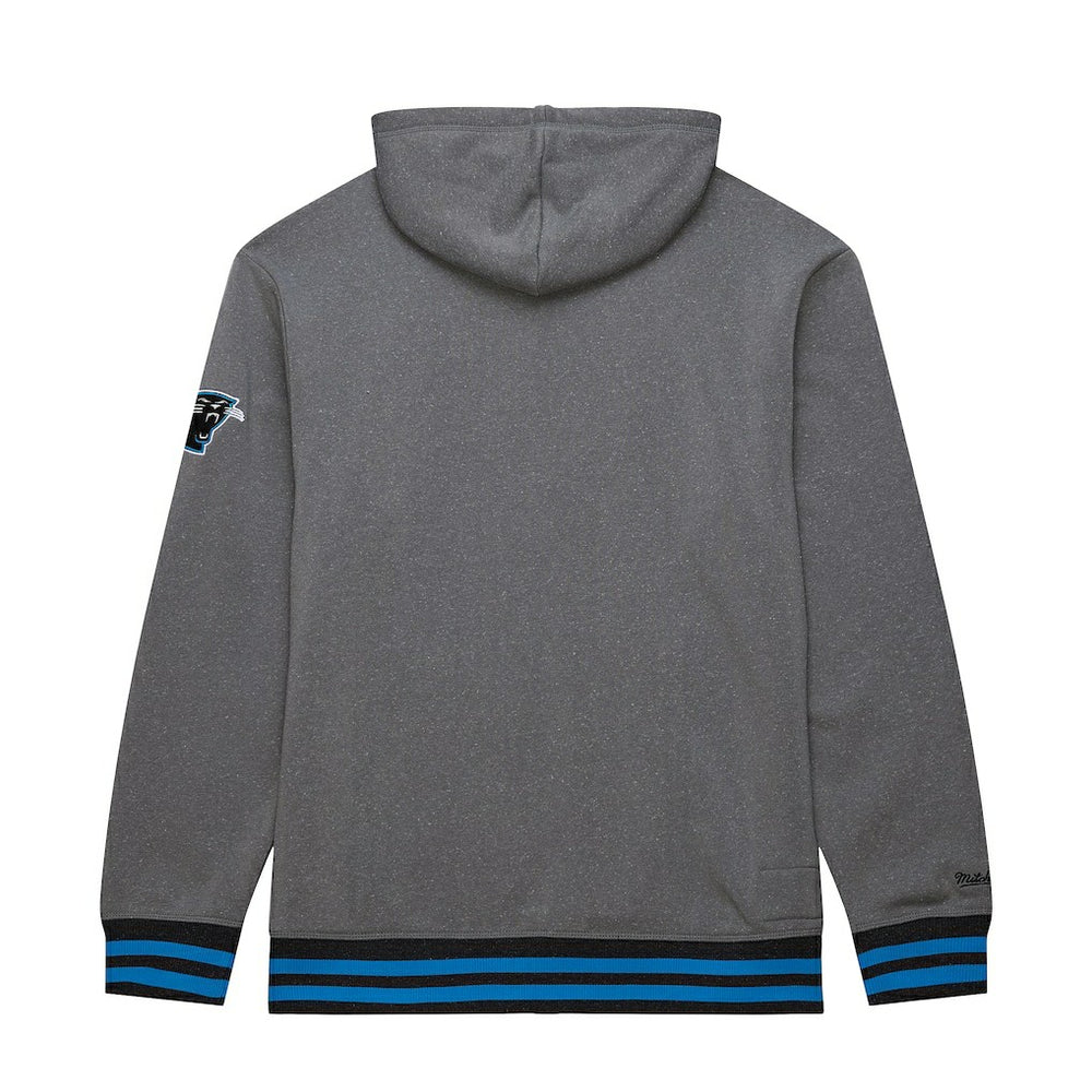 Mitchell & Ness Carolina Panthers Vintage Logo Snow Washed Fleece Pullover Hoodie Heather Gray