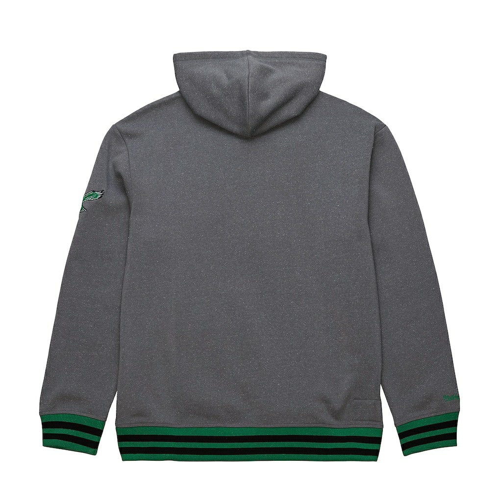 Mitchell & Ness Philadelphia Eagles Vintage Logo Snow Washed Fleece Pullover Hoodie Heather Gray