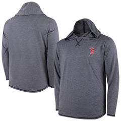 Boston Red Sox Butter Stripe Tri-Blend Long Sleeve Hoodie T-Shirt - Navy - MLB Discount