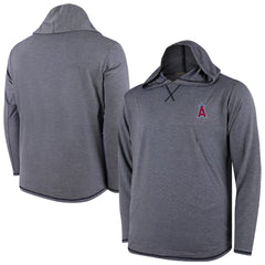 Los Angeles Angels Butter Stripe Tri-Blend Long Sleeve Hoodie T-Shirt - Navy - MLB Lifestyle
