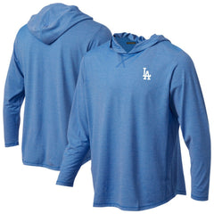 Los Angeles Dodgers Butter Stripe Tri-Blend Long Sleeve Hoodie T-Shirt - Royal - MLB Discount