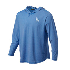 Los Angeles Dodgers Butter Stripe Tri-Blend Long Sleeve Hoodie T-Shirt - Royal - MLB Discount