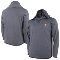 Minnesota Twins Butter Stripe Tri-Blend Long Sleeve Hoodie T-Shirt - Navy - MLB Sale