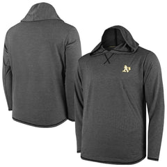 Athletics Butter Stripe Tri-Blend Long Sleeve Hoodie T-Shirt - Black - MLB Discount