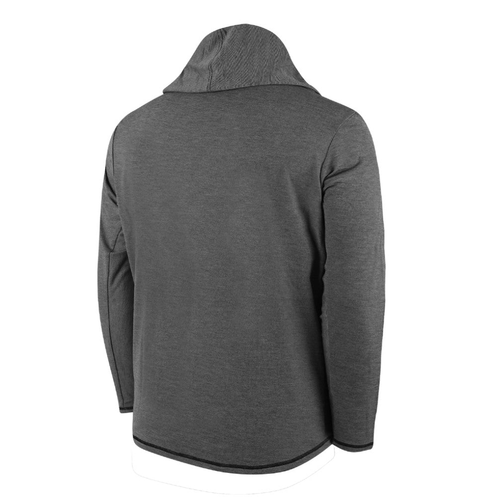 Athletics Butter Stripe Tri-Blend Long Sleeve Hoodie T-Shirt - Black - MLB Discount
