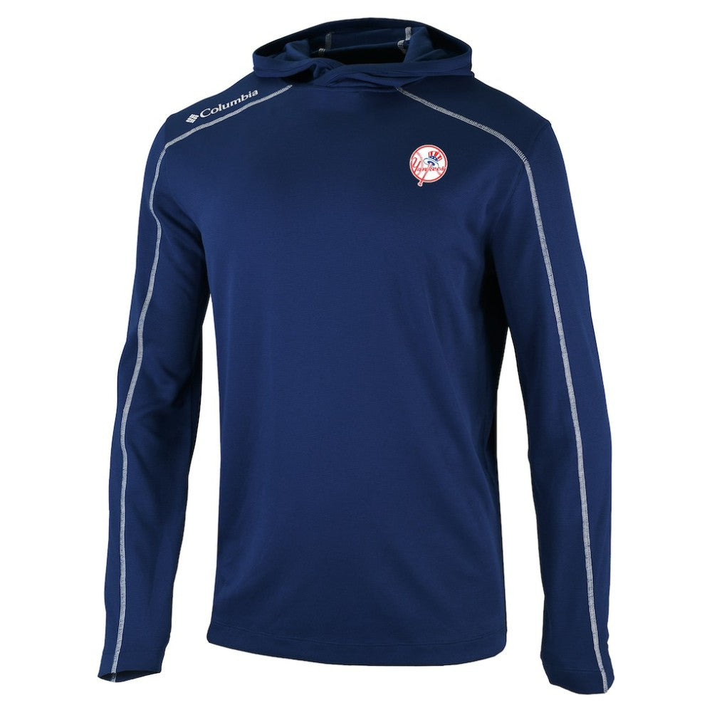 New York Yankees Columbia Omni-Wick Shotgun Pullover Hoodie - Navy - Columbia Discount