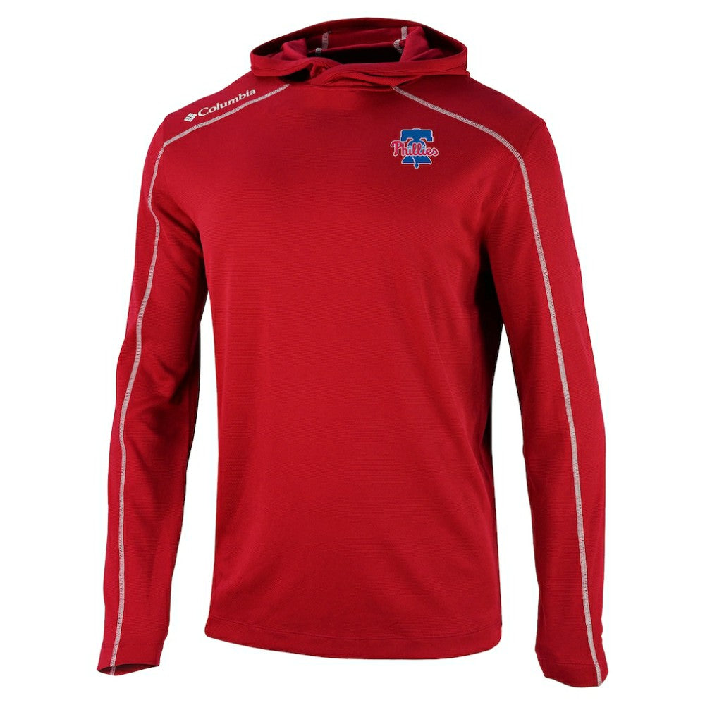 Philadelphia Phillies Columbia Omni-Wick Shotgun Pullover Hoodie - Red - Columbia on Sale