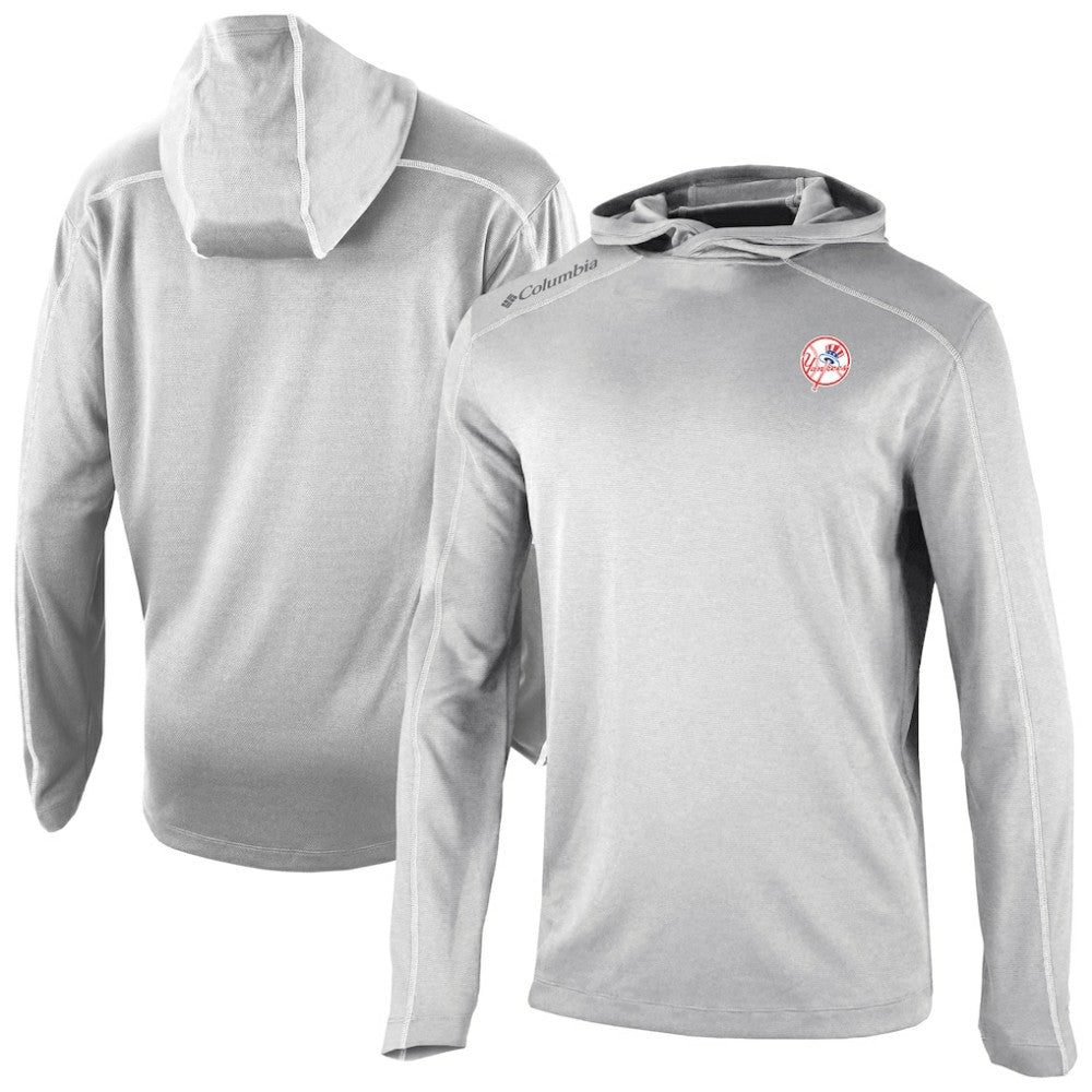 New York Yankees Columbia Omni-Wick Shotgun Pullover Hoodie - Gray - Columbia Sale