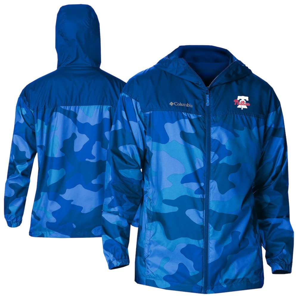 Philadelphia Phillies Columbia Camo Flash Challenger Full-Zip Windbreaker Jacket - Royal - Columbia Online