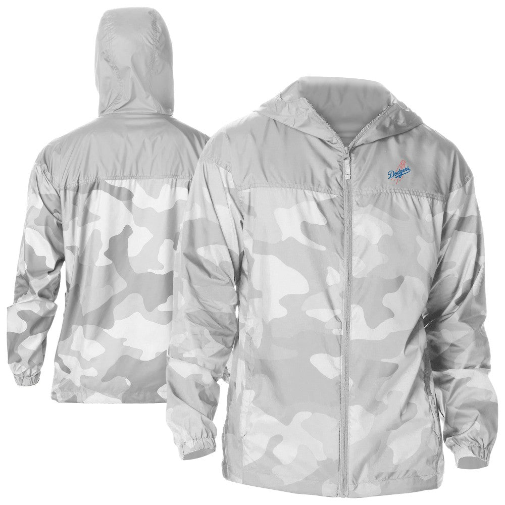 Los Angeles Dodgers Columbia Camo Flash Challenger Full-Zip Windbreaker Jacket - Gray - Columbia Lifestyle