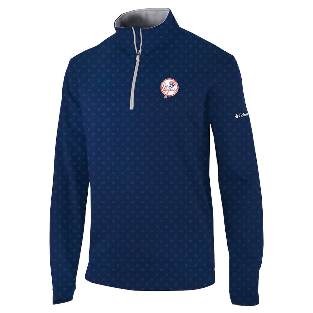 New York Yankees Columbia Wickham Hills Omni-Wick Quarter-Zip Jacket - Navy - Columbia Sale
