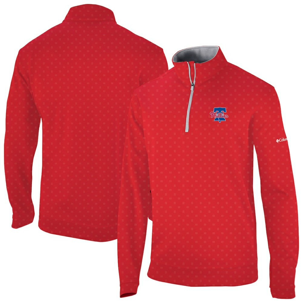 Philadelphia Phillies Columbia Wickham Hills Omni-Wick Quarter-Zip Jacket - Red - Columbia Online