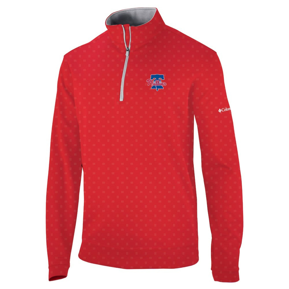 Philadelphia Phillies Columbia Wickham Hills Omni-Wick Quarter-Zip Jacket - Red - Columbia Online