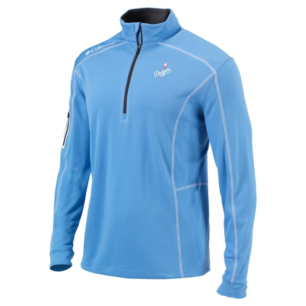 Los Angeles Dodgers Columbia Omni-Wick Shotgun Quarter-Zip Jacket - White - Columbia Sale
