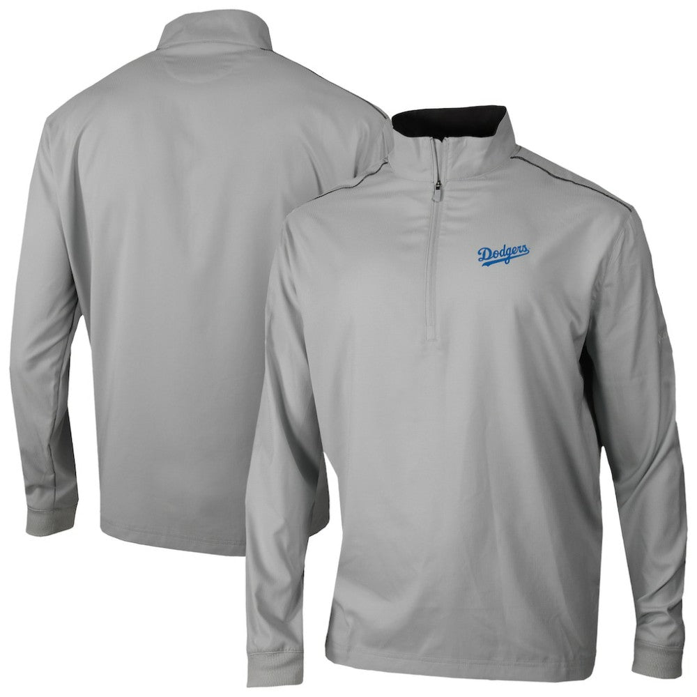 Los Angeles Dodgers Columbia Omni-Wick Bogey's Paradise Quarter-Zip Top - Gray - Columbia Sale