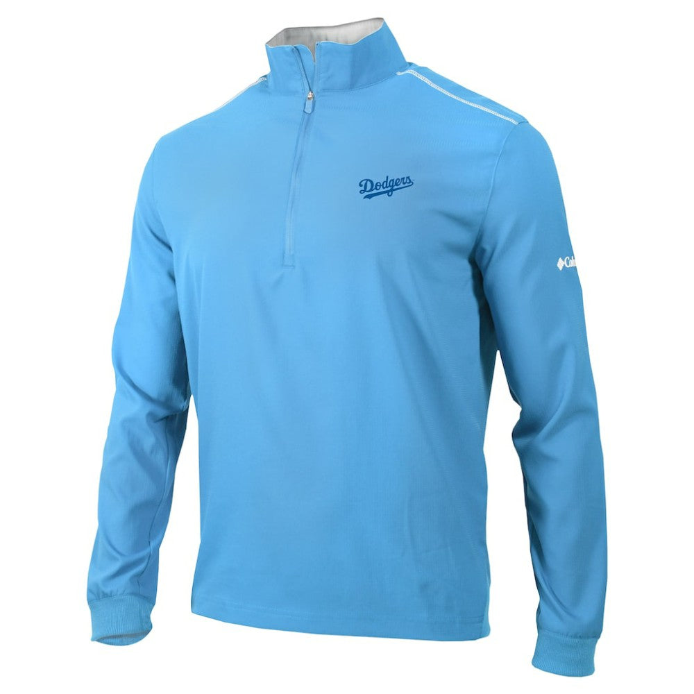 Los Angeles Dodgers Columbia Omni-Wick Bogey's Paradise Quarter-Zip Top - White - Columbia on Sale