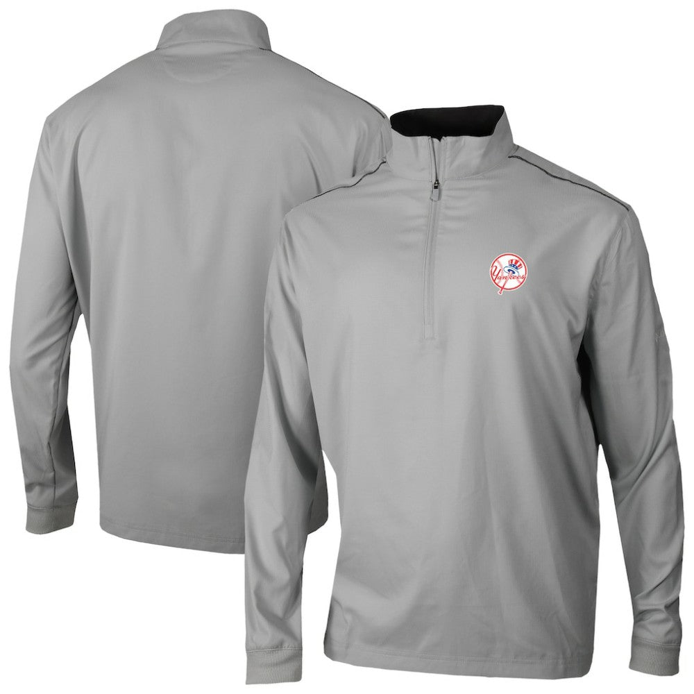 New York Yankees Columbia Omni-Wick Bogey's Paradise Quarter-Zip Top - Gray - Columbia Discount