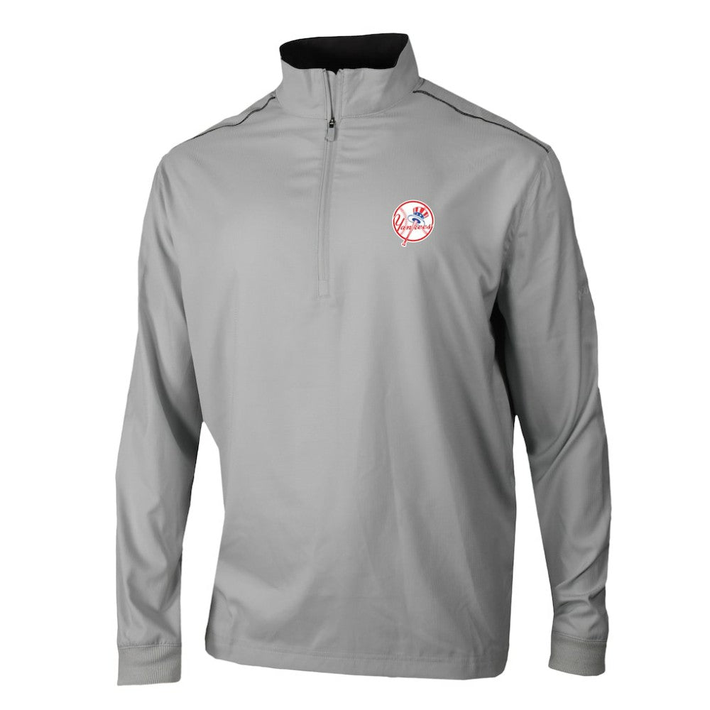 New York Yankees Columbia Omni-Wick Bogey's Paradise Quarter-Zip Top - Gray - Columbia Discount
