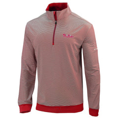 Philadelphia Phillies Columbia Omni-Wick Even Lie Quarter-Zip Pullover Top - Red - Columbia Sale